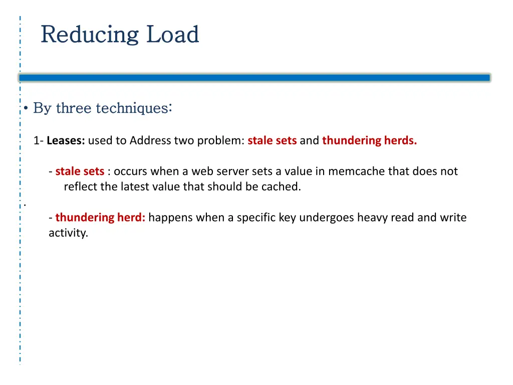 reducing load reducing load
