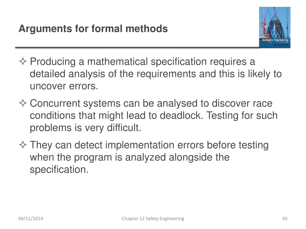 arguments for formal methods