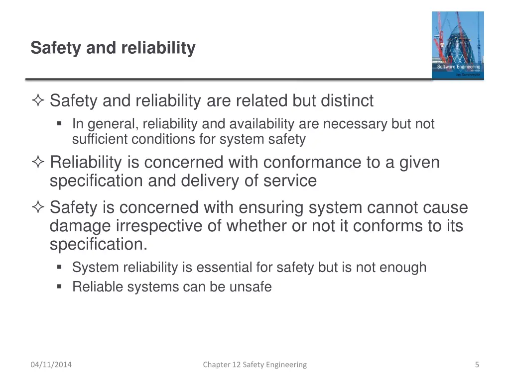 safety and reliability