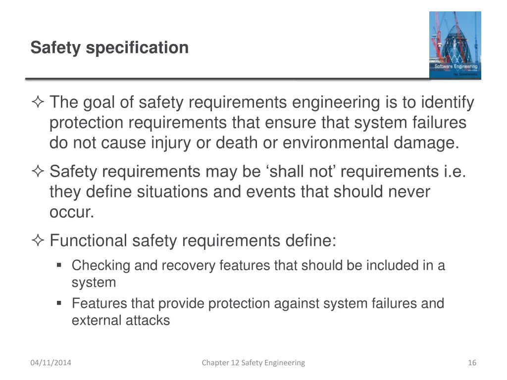safety specification