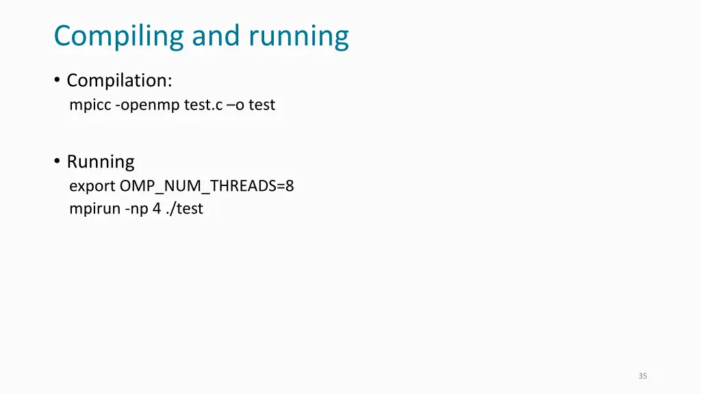 compiling and running
