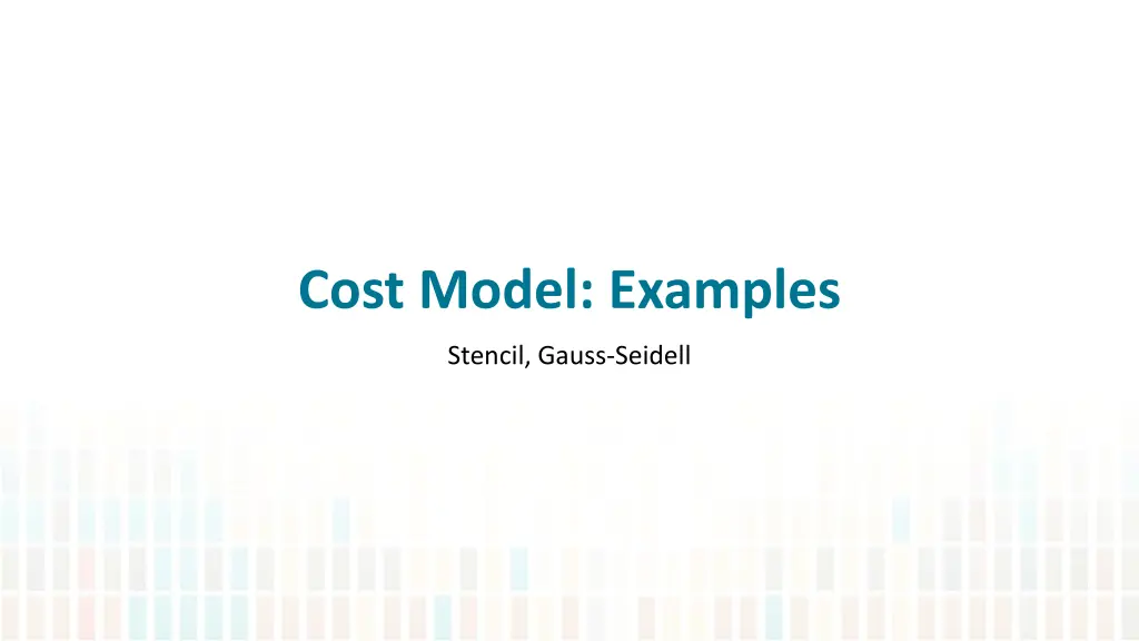cost model examples
