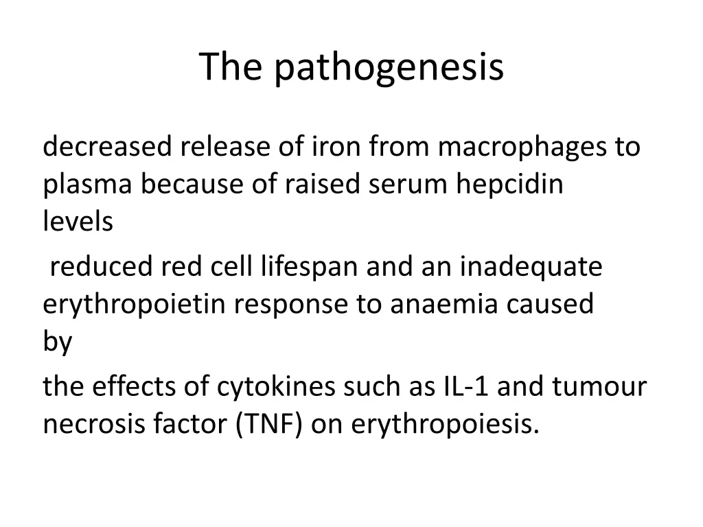 the pathogenesis