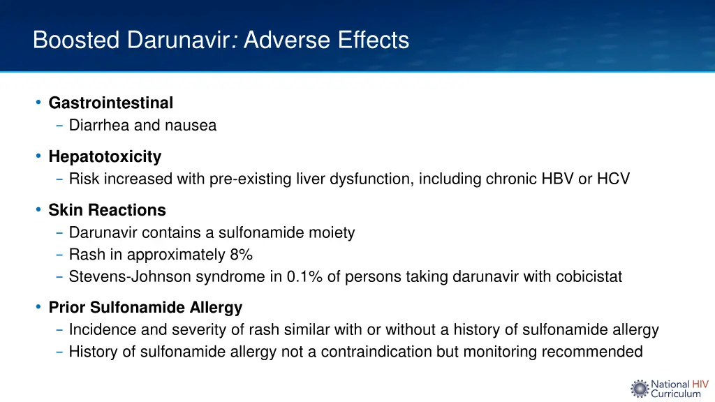 boosted darunavir adverse effects