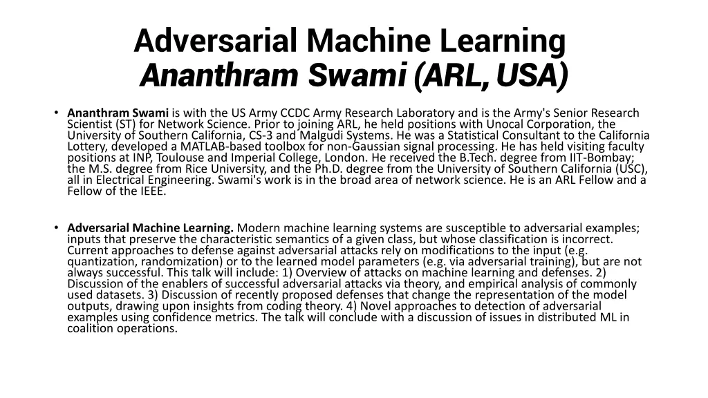 adversarial machine learning ananthram swami