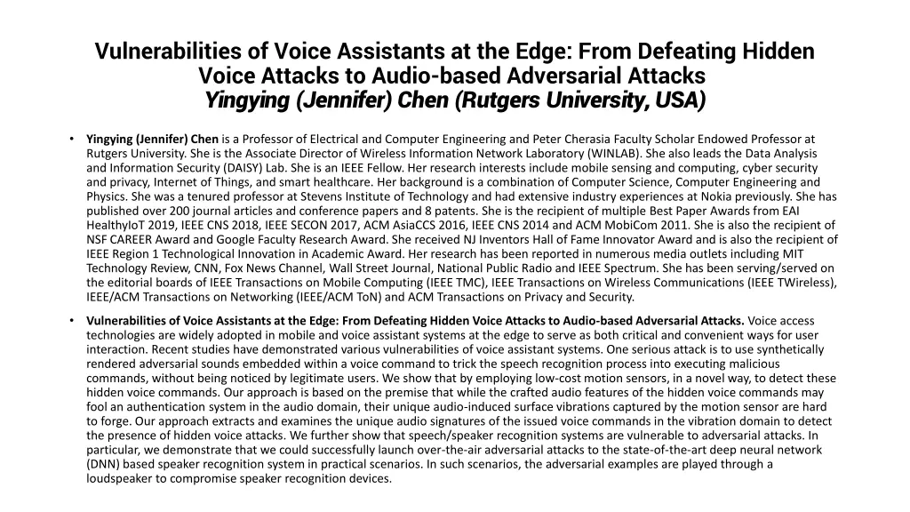 vulnerabilities of voice assistants at the edge