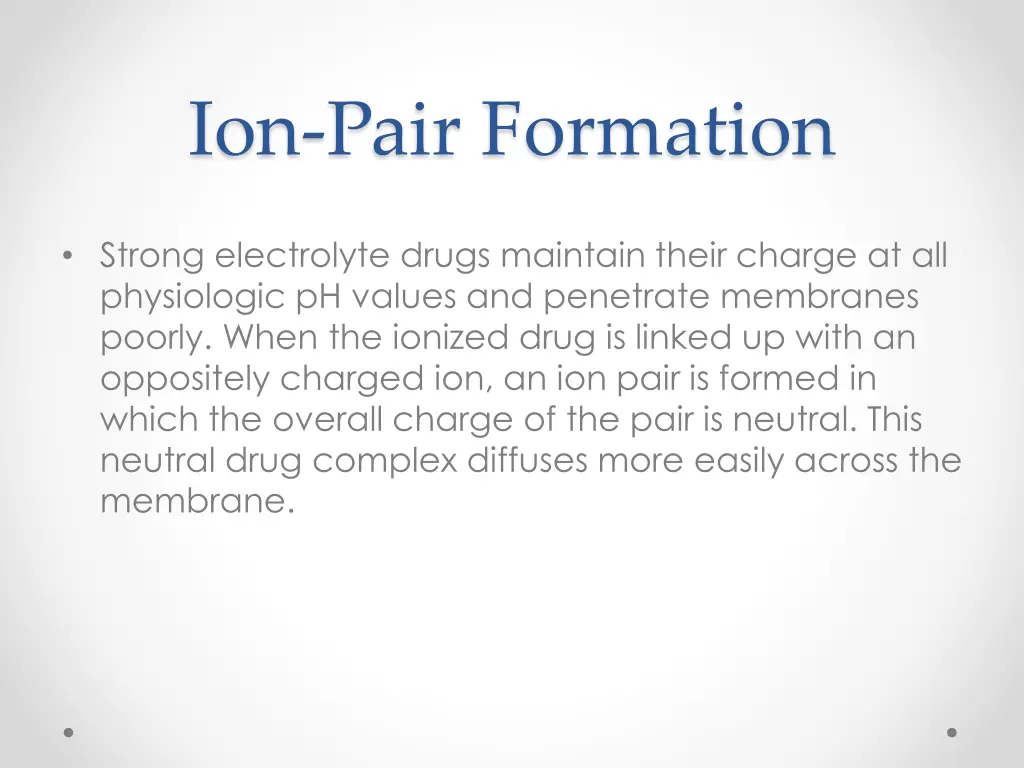 ion pair formation