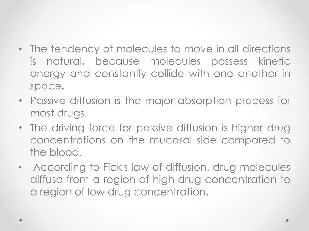 the tendency of molecules to move