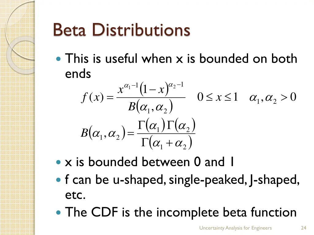 beta distributions