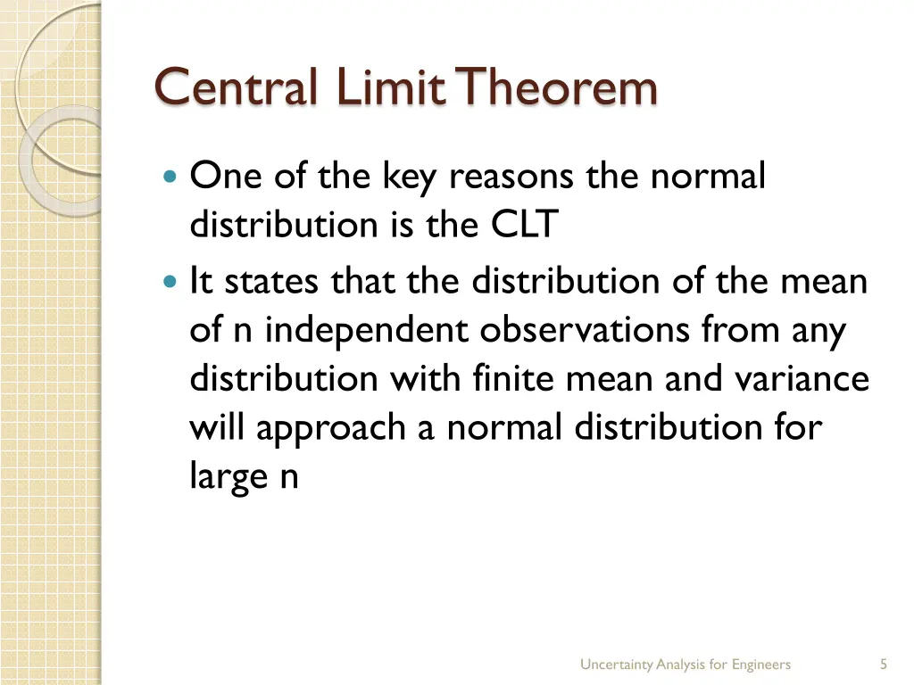 central limit theorem