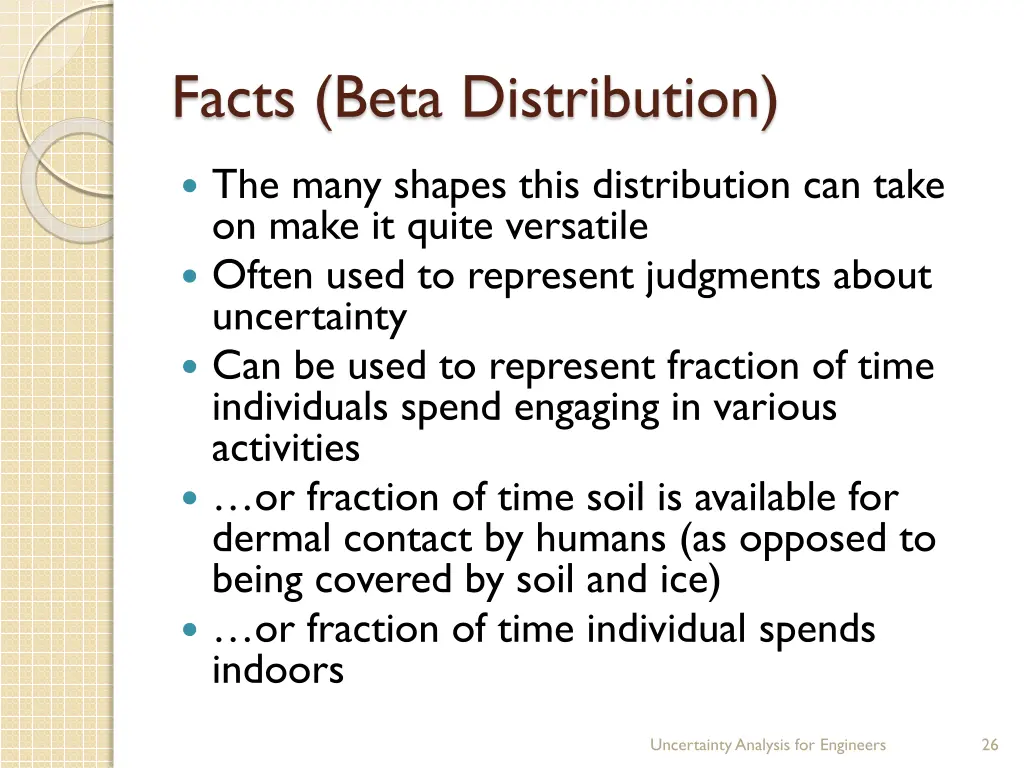 facts beta distribution