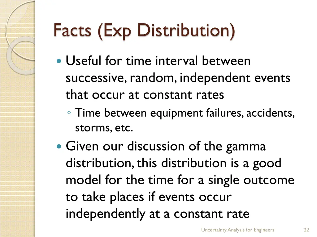 facts exp distribution