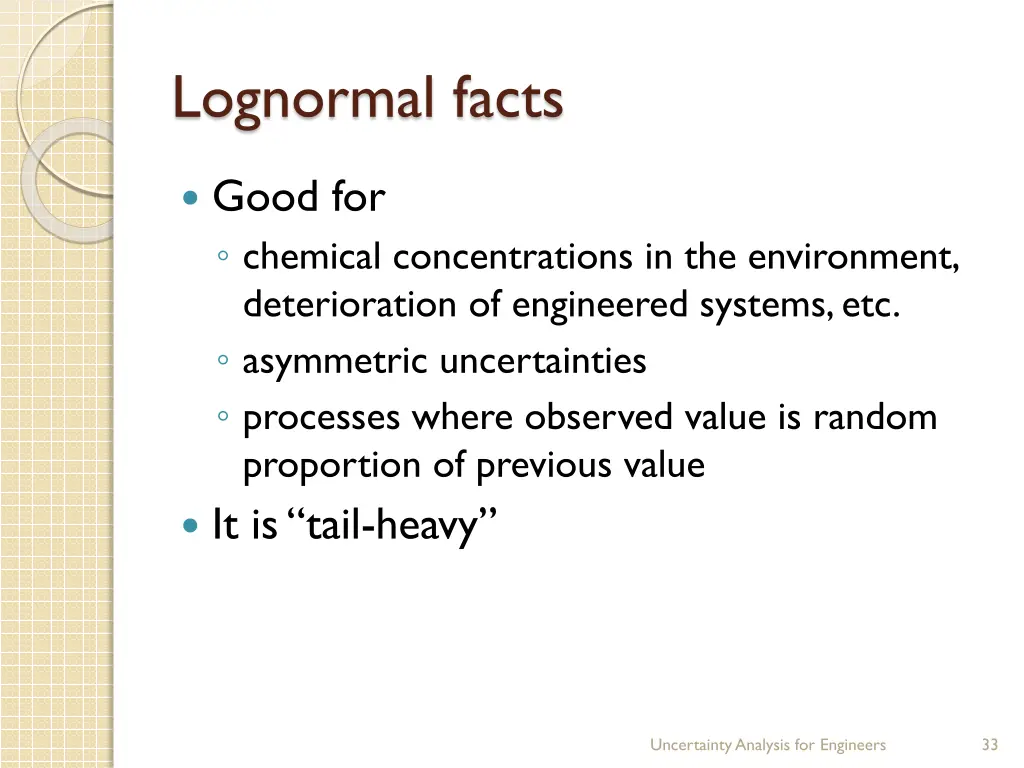 lognormal facts