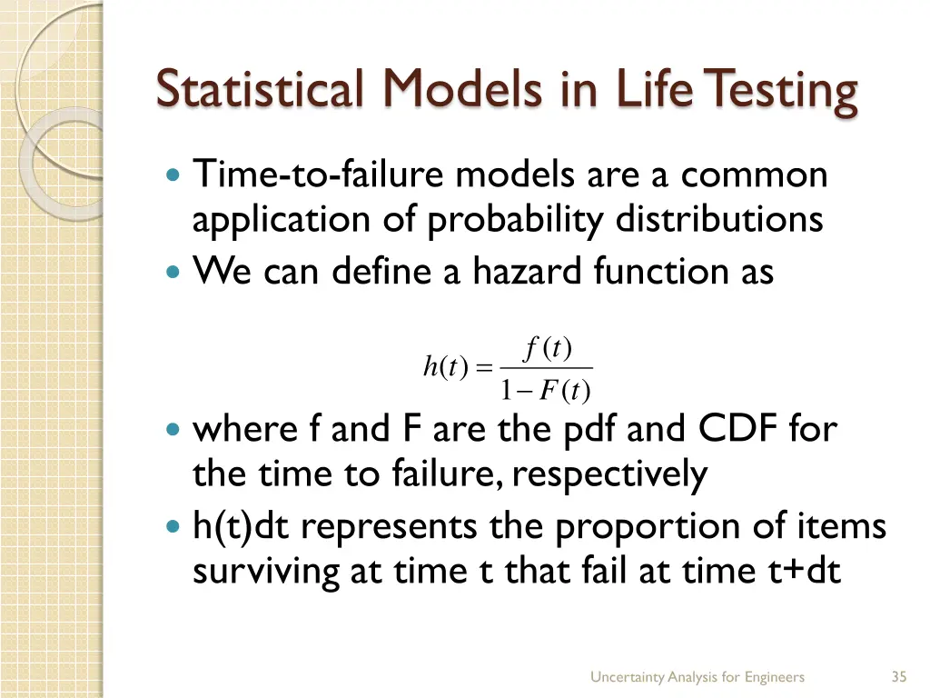 statistical models in life testing