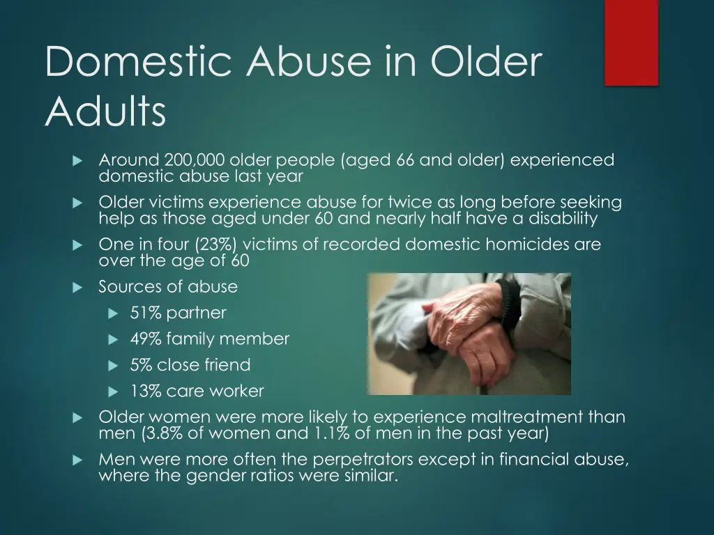 domestic abuse in older adults