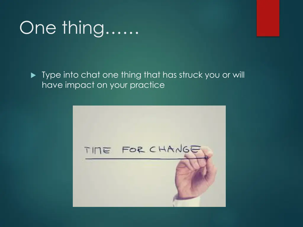 one thing 1