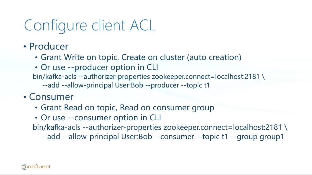 configure client acl