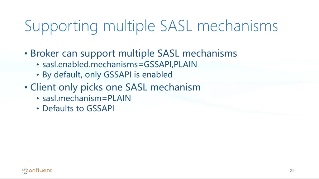 supporting multiple sasl mechanisms