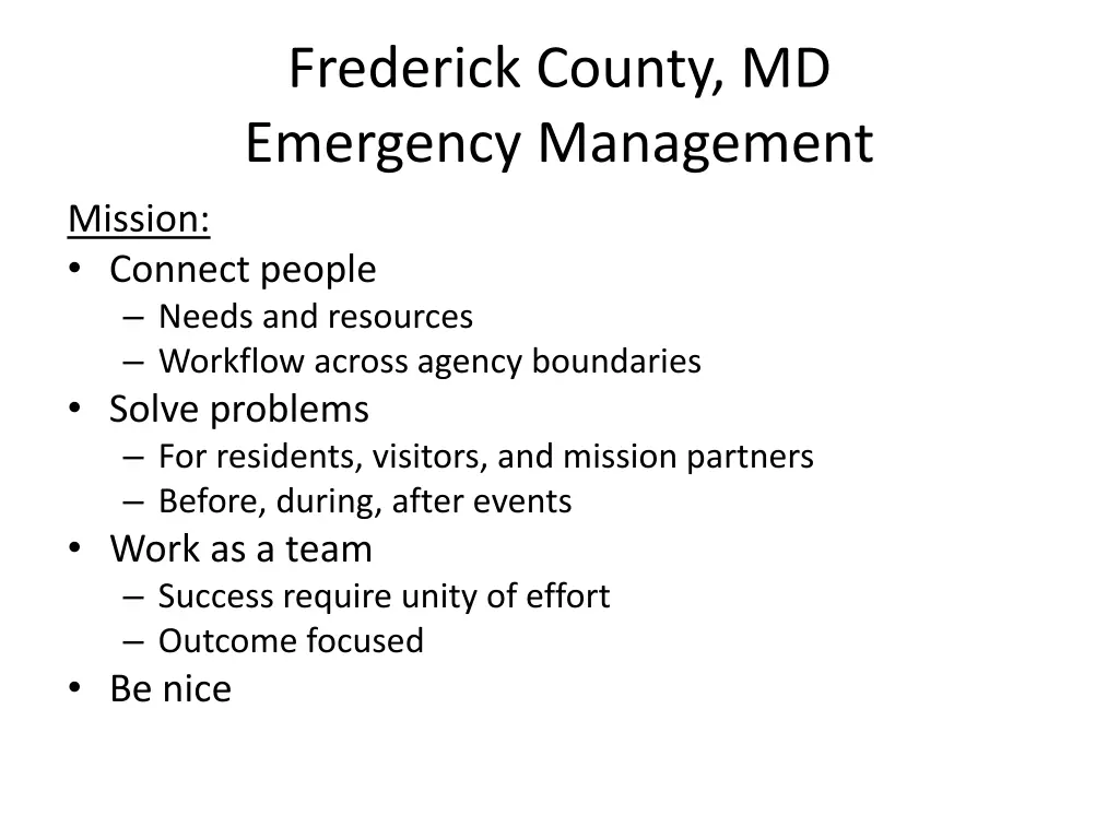 frederick county md emergency management