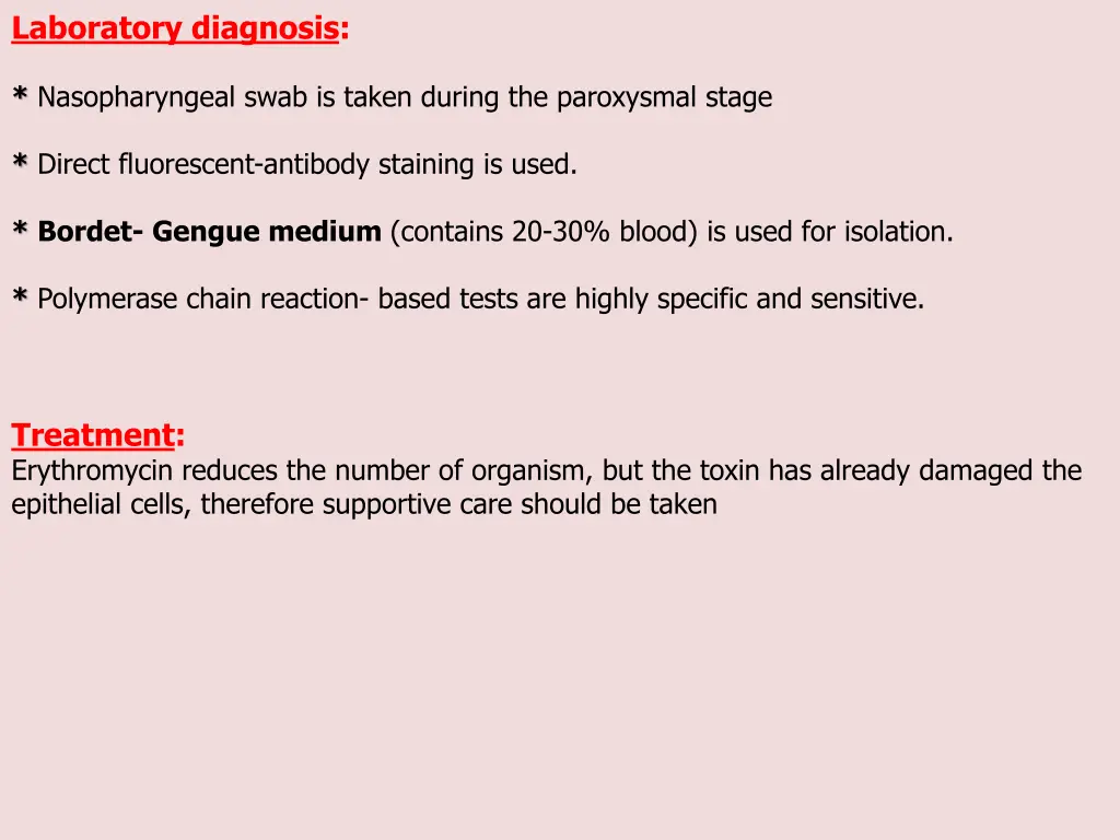 laboratory diagnosis