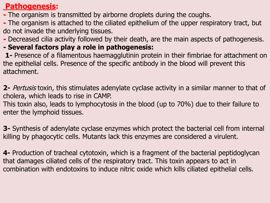 pathogenesis the organism is transmitted