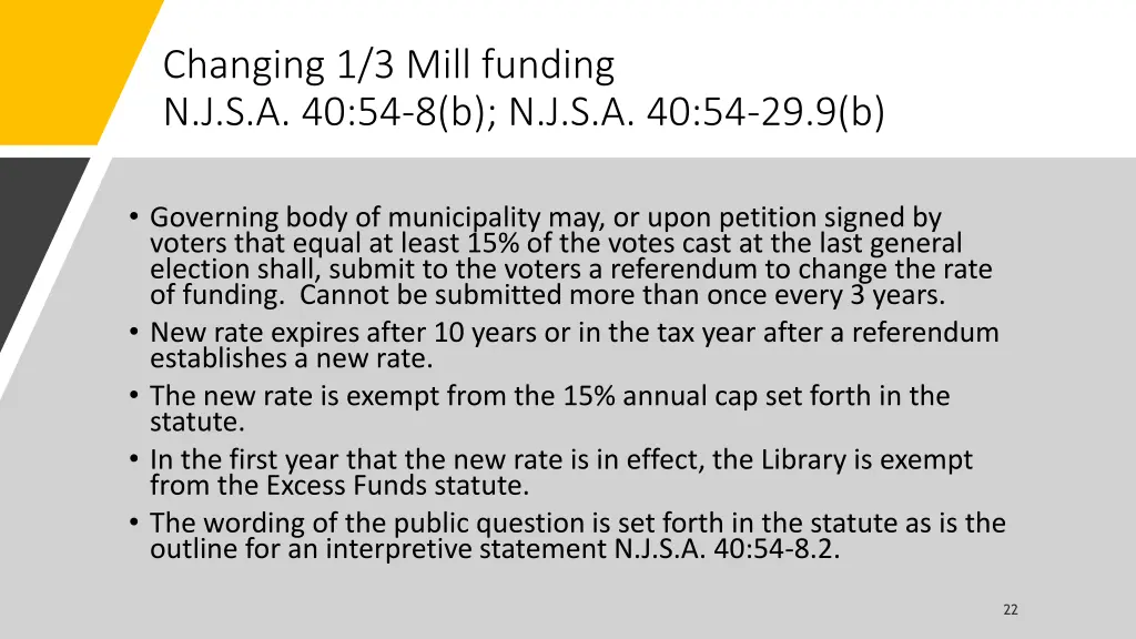 changing 1 3 mill funding