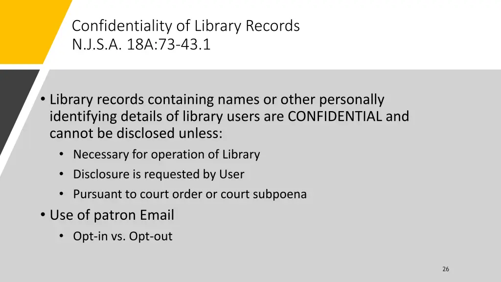 confidentiality of library records