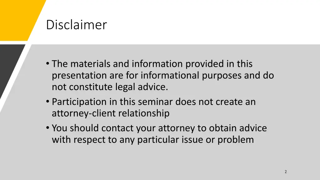 disclaimer