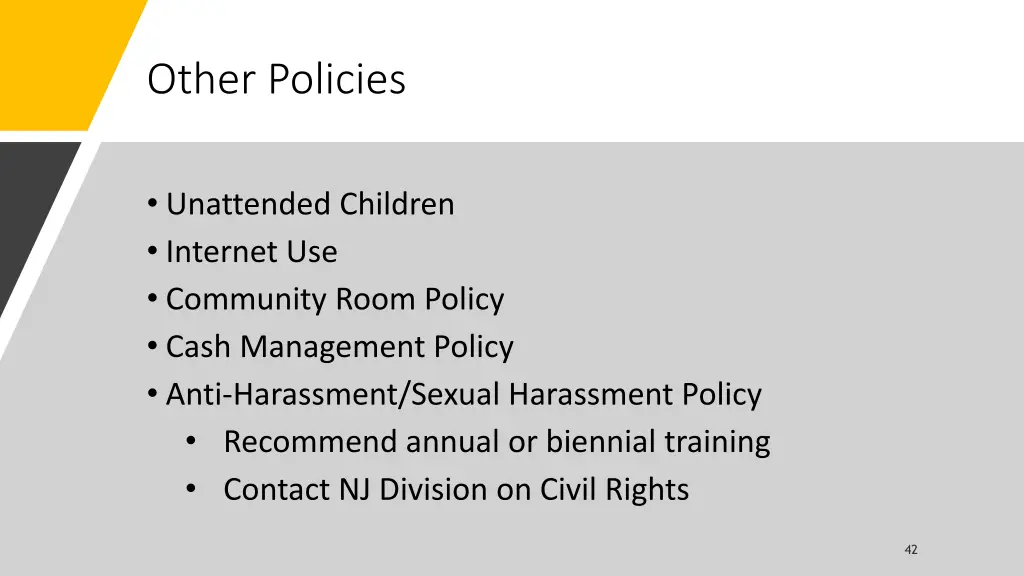 other policies