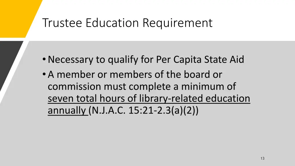 trustee education requirement