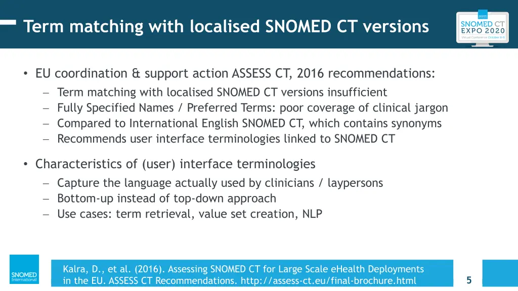 term matching with localised snomed ct versions