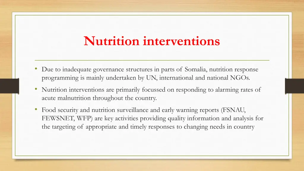 nutrition interventions