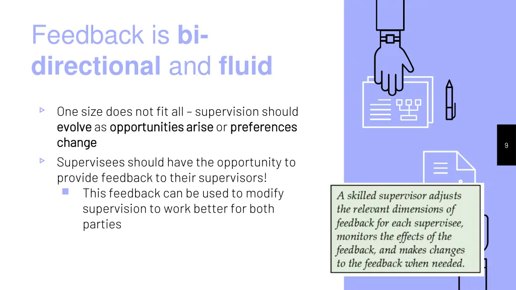 feedback is bi directional and fluid