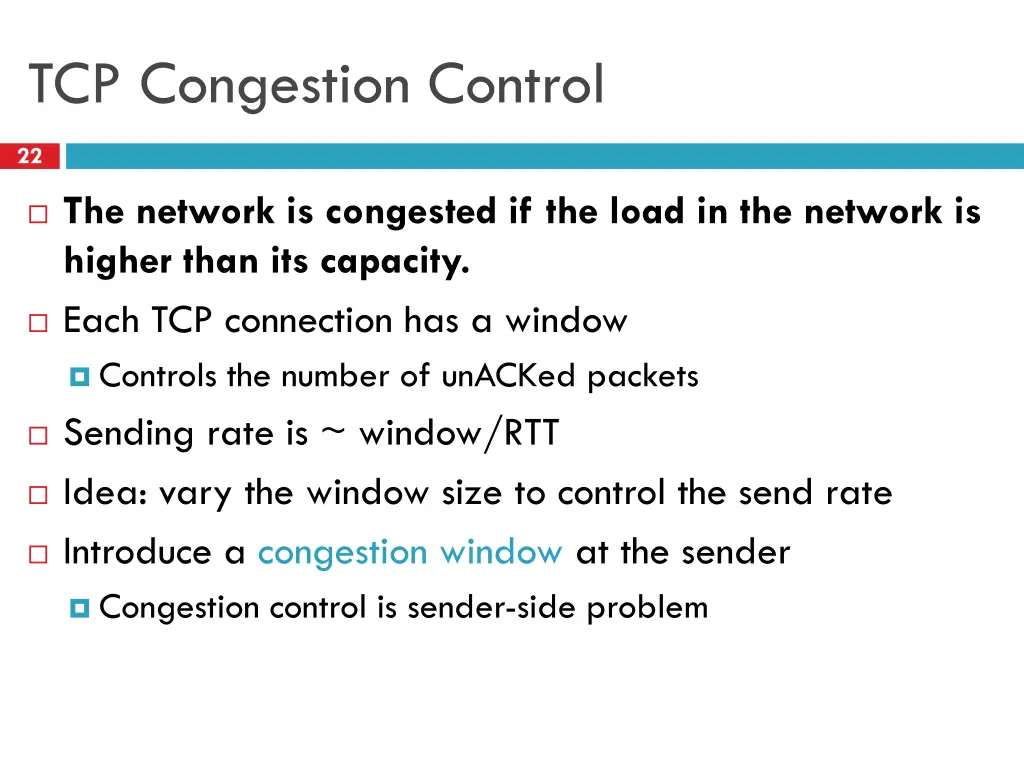 tcp congestion control