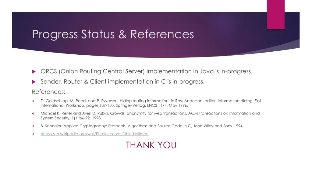 progress status references