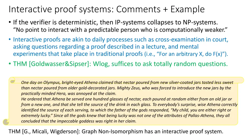 interactive proof systems comments example