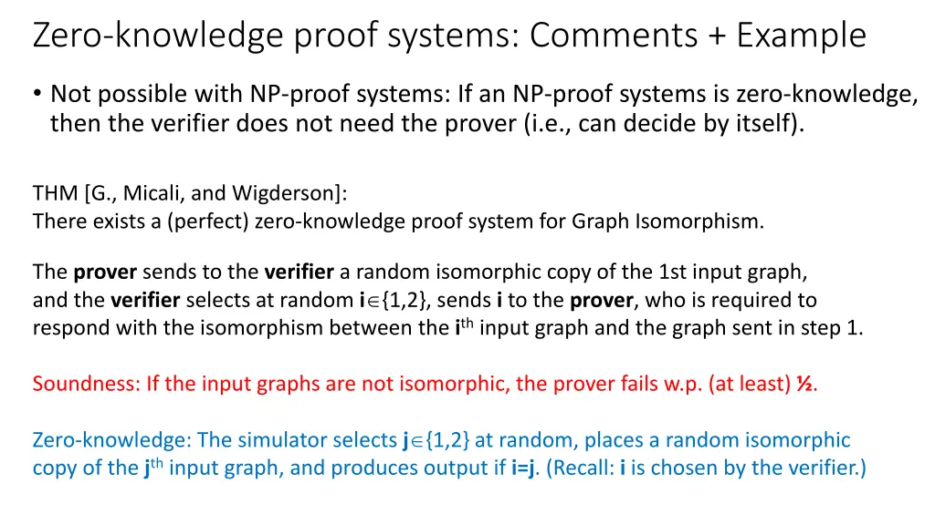 zero knowledge proof systems comments example