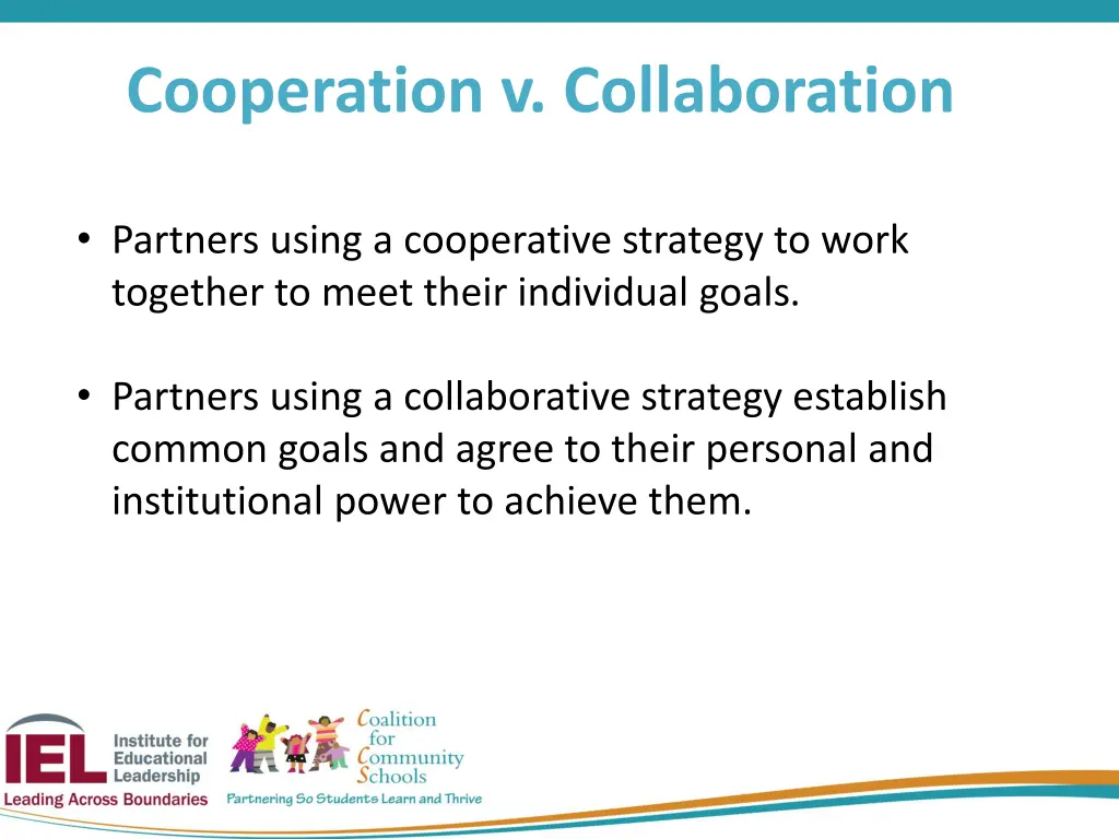cooperation v collaboration