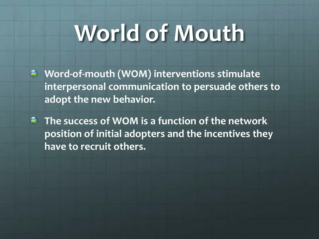 world of mouth