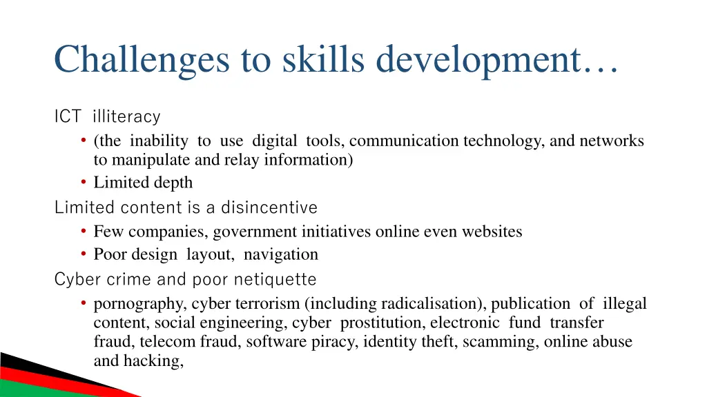 challenges to skills development 2