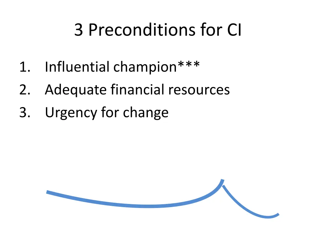 3 preconditions for ci