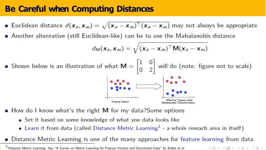 be careful when computing distances
