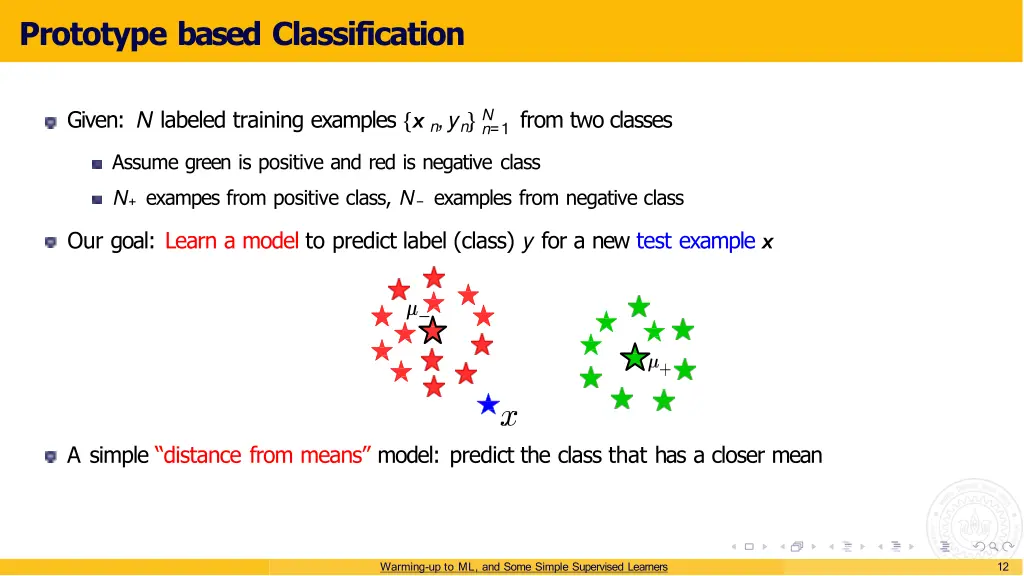 prototype based classification 1
