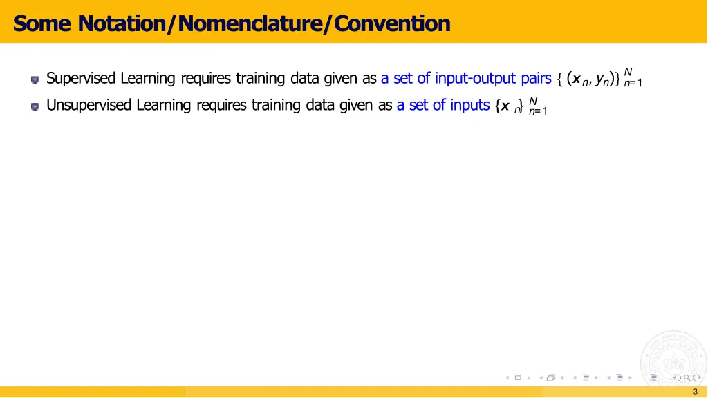 some notation nomenclature convention