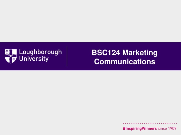 bsc124 marketing communications