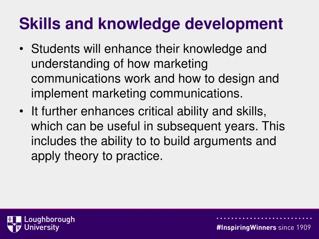 skills and knowledge development