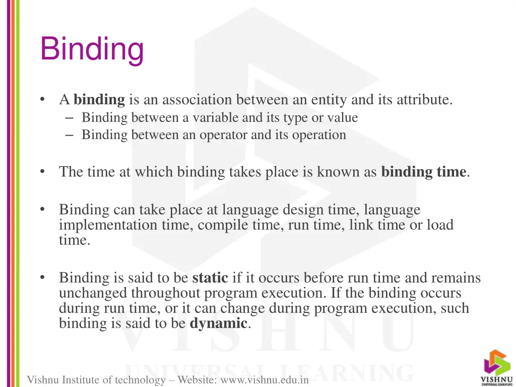 binding