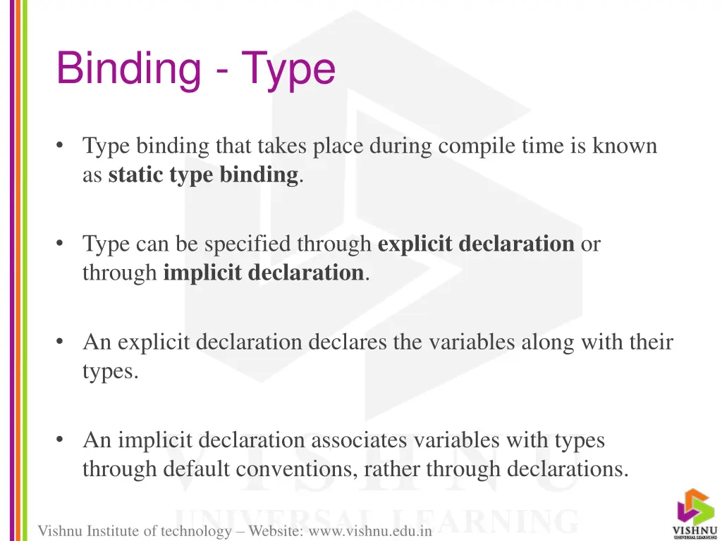 binding type