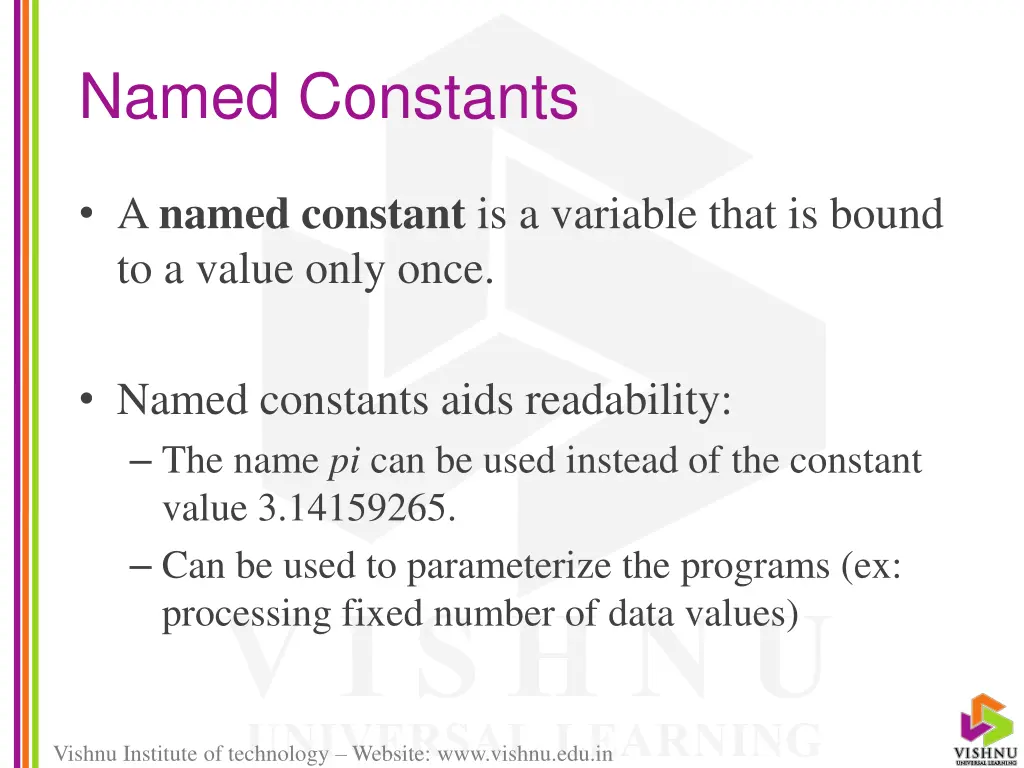 named constants