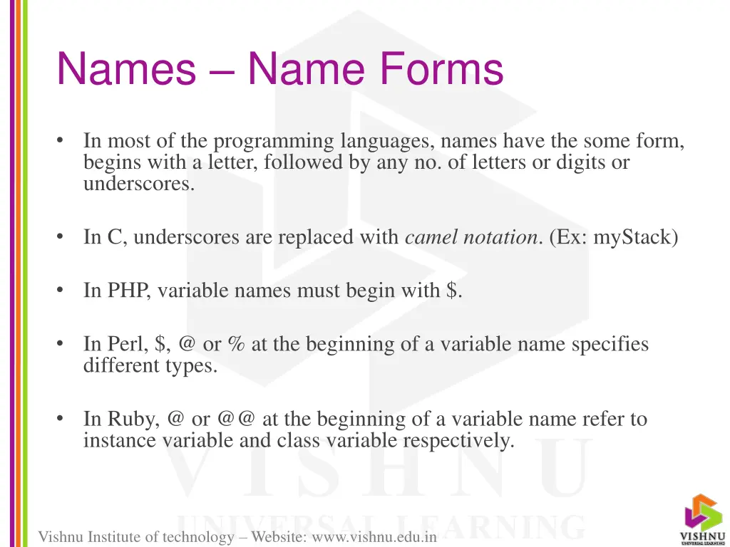 names name forms 1